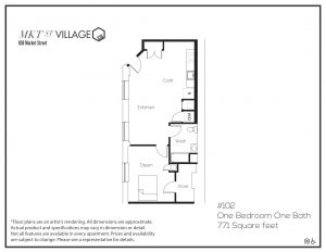 One Bedroom Floorplan at Income Based Apartments Wilmington