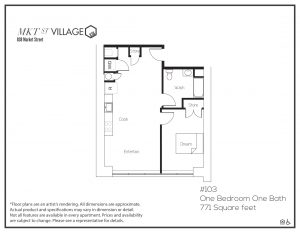 One Bedroom Floorplan at Income Based Apartments Wilmington