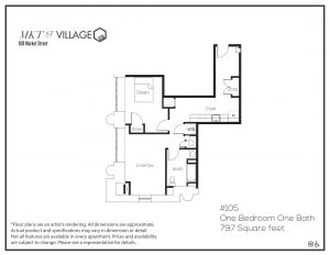 One Bedroom Floorplan at Income Based Apartments Wilmington