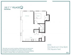 One Bedroom Floorplan at Income Based Apartments Wilmington