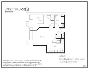 One Bedroom Floorplan at Income Based Apartments Wilmington