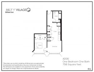 One Bedroom Floorplan at Income Based Apartments Wilmington