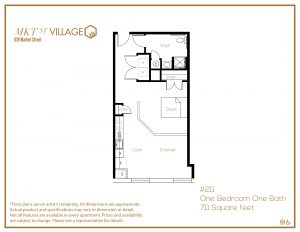 One Bedroom Floorplan at Income Based Apartments Wilmington