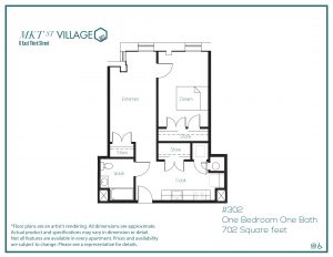 Income Based Apartments Wilmington one bedroom floorplan