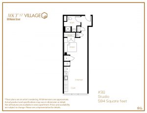 Studio floorplan at Income Based Apartments Wilmington